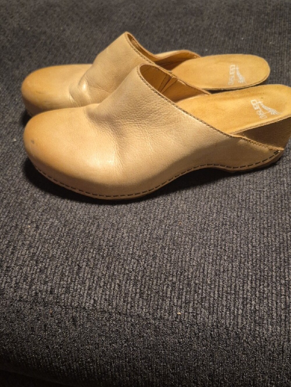 Dansko Beige Leather Slip-On Mules - Picture 3 of 5
